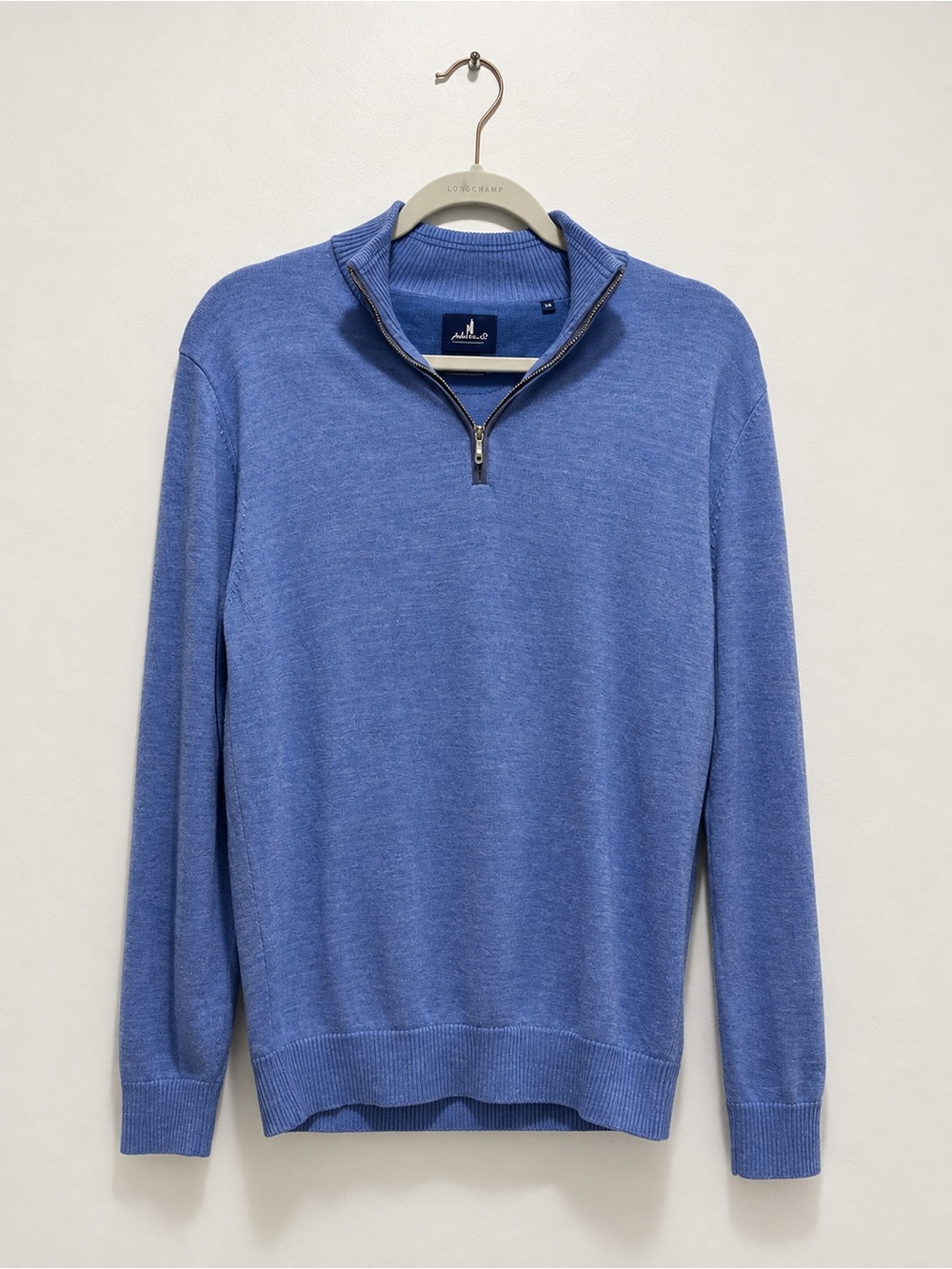 Johnnie-O Raynor Merino Wool 1/4 Zip Sweater Men’s M Malibu Blue